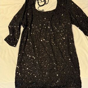 Forever 21 Black Sequin Plus Size Dress